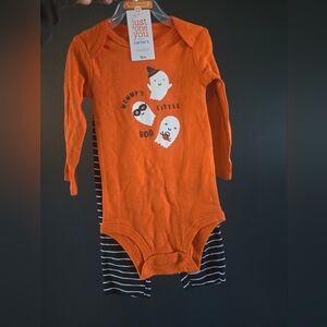 Halloween "Mommys Little Boo" With Boo Pants Outfit Girls / Boys NWT